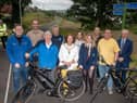 Derry City and Strabane District Council Mayor Councillor Patricia Logue has officially opened the new Strathfoyle greenway where she met funders, the design team, local community leaders and elected representatives and some of the young people who regularly use the new route above the River Foyle. Picture Martin McKeown. 23.06.23
