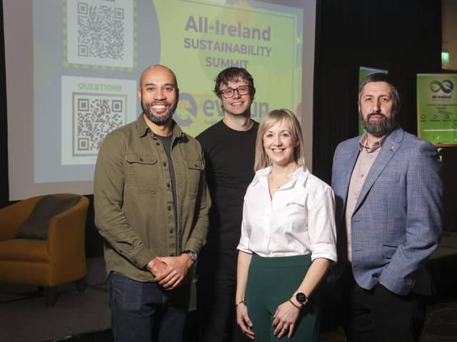 From left: Andi Jarvis; Richard Shotton; Danielle McCormick and Ross Moffett. The summit recorded the highest attendee figures to date as firms committed to a more sustainable future.