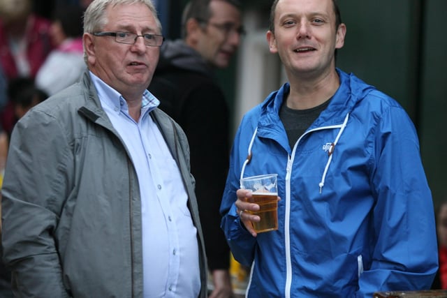 Kevin McLaughlin, enjoying a pint on Sunday, spots our photographer in Waterloo Place. DER3313JM035