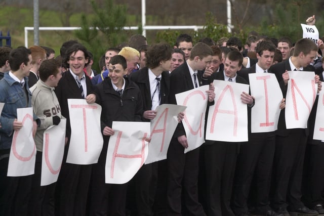 The people of Derry took to the streets in March 2003 to protest against the war in Iraq.