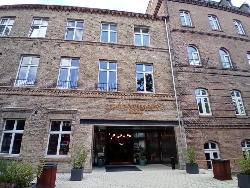 The ARCHE Dwór Uphagena Gdańsk. The hotel is located in the former St. Mary's Hospital and Uphagen manor house in the Lower Town of Gdánsk.