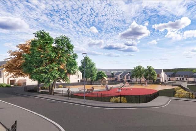 A computer generated image of the proposed new development prepared by Robinson McIlwaine Architects Limited on behalf of Apex.