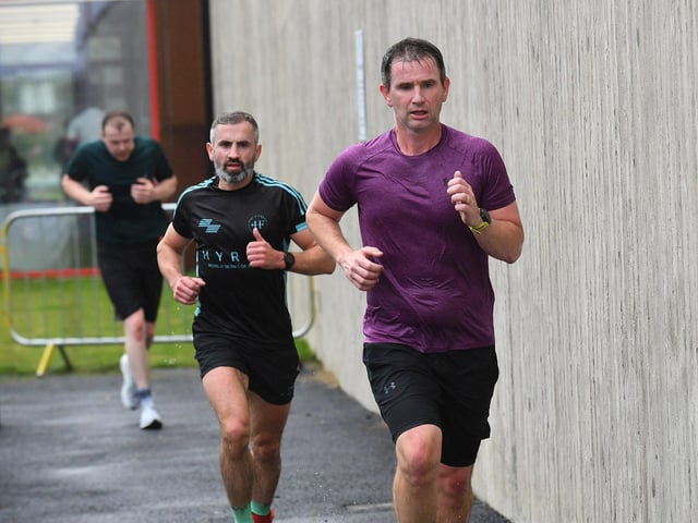 Competitors in the Hyrox Fitness Challenge held at Sean Dolans GAC on Saturday. Photograph: George Sweeney