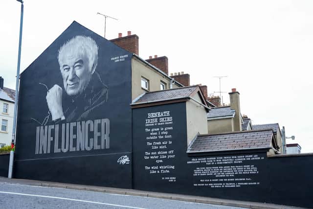 The new Seamus Heaney mural.
