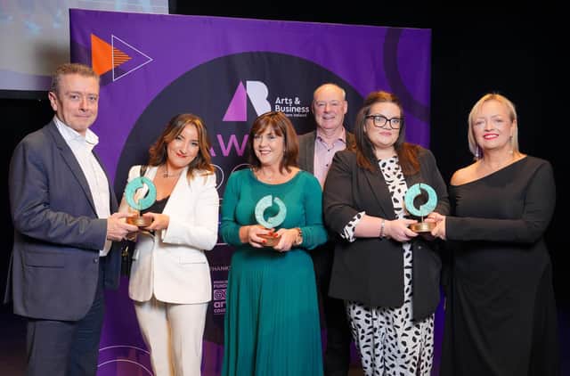 Damian McParland, Chair,Arts and Business NI; Cara McCartney,Karen Sullivan, Mags Anderson, Millennium Forum; Liam Hannaway, Arts Council NI; Mary Nagele, CEO, Arts and Business NI