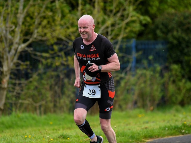 Mark Friel, Triangle Triathlon Club. Photo: George Sweeney