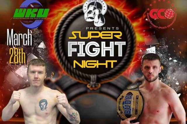 Conal McBrearty from Rathmor Warriors (left) fights Cian McCabe for a five nations title.