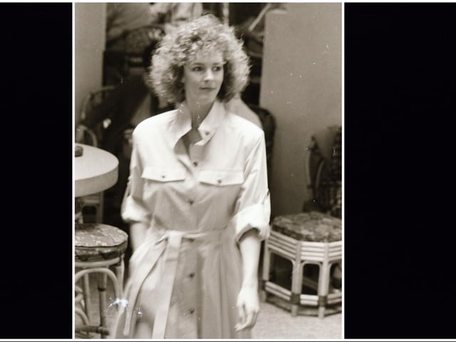 Models pictured wearing the latest fashions at Austins fashion show in Derry's Waterfoot Hotel back in the spring of 1985. Picture: Derry Journal Archive.