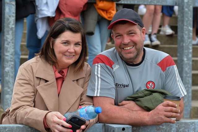 Derry fans at the game against Armagh in Celtic Park. Photo: George Sweeney