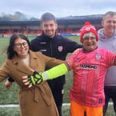 Timmy Mallett during a visit to the Brandywell this week.