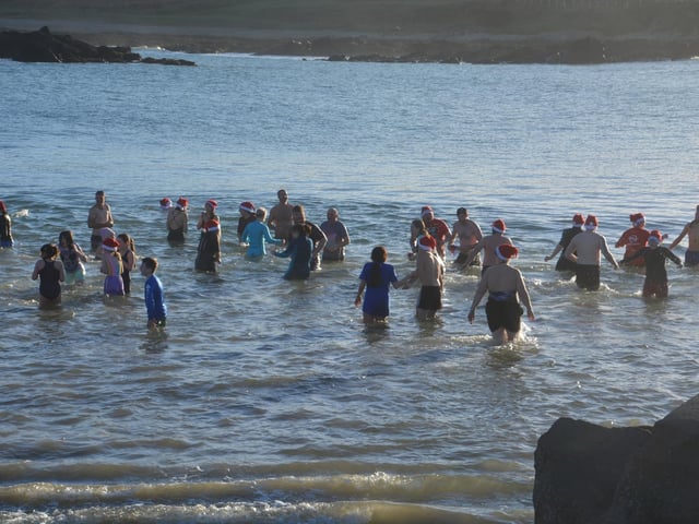 Malin Head St Stephen's Day Swim in aid of Malin Head Community Association Ltd and Ronald McDonald House. Pictures: Malin Head Community on Facebook:Malin Head St Stephen's Day Swim