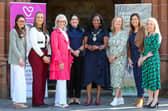 Pictured: Deynah Doherty Derry City and Strabane District Council, Sabrina Moore Developing Healthy Communities, Siobhan Kearney Menopause NI, Aisling Hutton Bogside and Brandywell Health Forum, Mayor of Derry and Strabane District Council, Lilian Seenoi Barr, Edel O’Doherty, Developing Healthy Communities and Brenda Bradley Derry City and Strabane District Council at the Menopause NI Menopause Awareness: Empowering Workplaces event in the Guildhall. Image by Lorcan Doherty Photography.