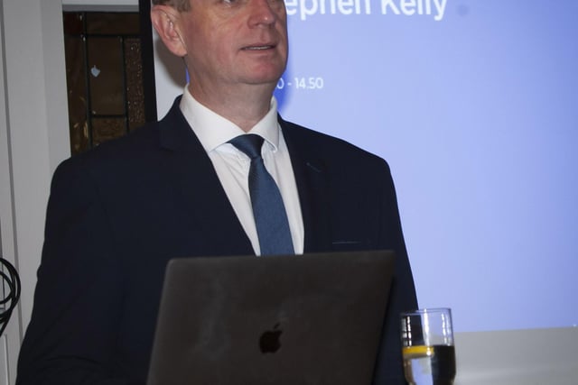 Stephen Kelly, managing director, Manufacturing NI addressing the attendance at the GEMX event on Tuesday last.