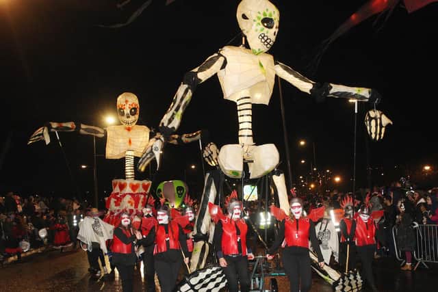 Derry Halloween - A orevious Return of the Ancients' International Halloween Street Carnival Parade. Photo by Lorcan Doherty