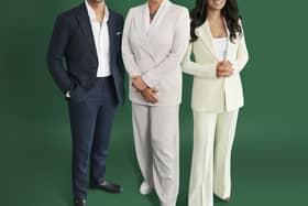 Qasa Alom, Clare Balding and Isa Guha