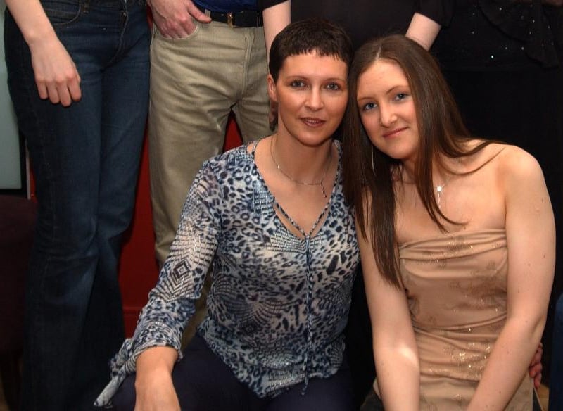 Leanne Curran with her family on her 18th birthday in Bar Zu