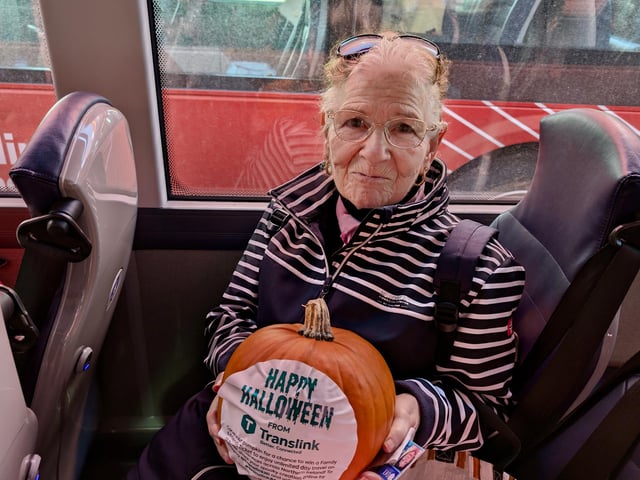 Translink Hallowe'en pumpkin surprise delights bus and rail passengers