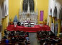 The Reverend Dr David Latimer spoke at a Mass celebrated by Fr Michael Caney PP, in St Columba’s Church Chapel Road on Tuesday evening, remembering those murdered in Annie’s Bar on the 20 December 1972. Photo: George Sweeney. DER2251GS – 09
