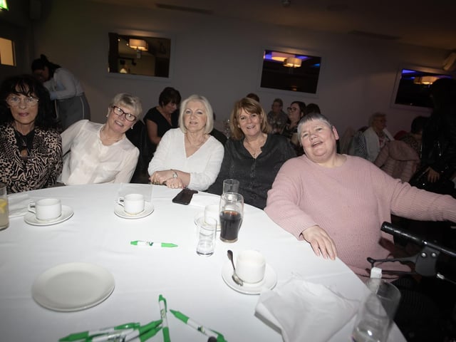 This group enjoying the craic - and from the Hen Shed at the Gasyard.