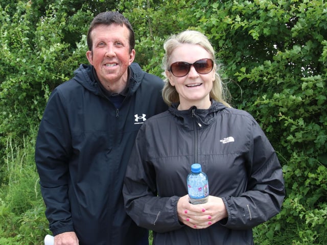 Austin and Caroline pictured at The 19th Annual Scalp Mountain Climb to the Cross in aid of Concern Worldwide.  (Photo - Deirdre Heaney, nwpresspics) : .