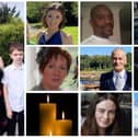 The ten people who died in the explosion in Creeslough. Left: Catherine O Donnell (39) and her son James Monaghan (13). Top left to right: Jessica Gallagher (24), Robert Garwe (50) and his daughter Shauna Flanagan Garwe (5). Middle row left to right: Martina Martin (49), Hugh Kelly (59) and Martin McGill (49). Bottom row: Leona Harper (14) and James O Flaherty (48).