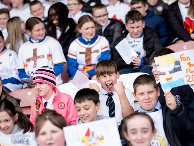 Participants at the Derry Diocese Fan The Flame annual Mass 2025 in Celtic Park.