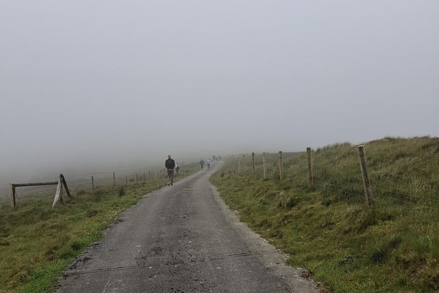 The cloud cover at the very top of the mountain added a sense of adventure to the whole walk.