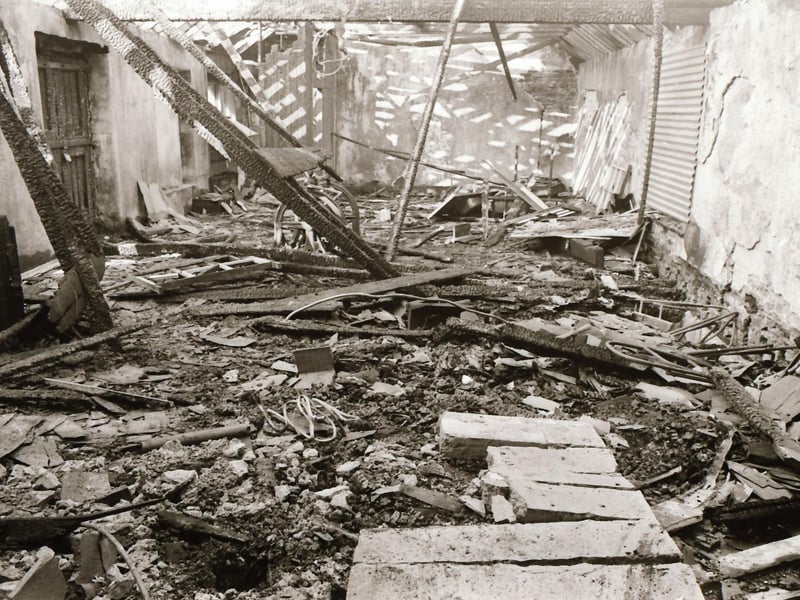 Bomb blast at O'Kane's on Foyle Street.