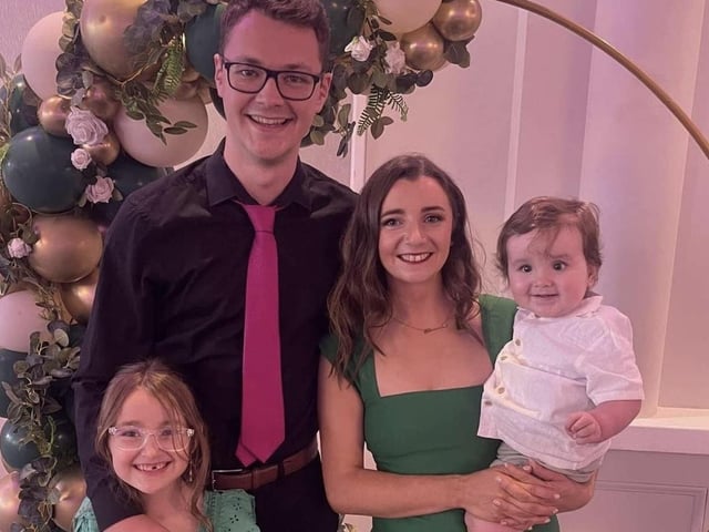 Agnes’s daughter Olivia Webb pictured with her partner Seán, their daughter Éadha and son Ríordán.