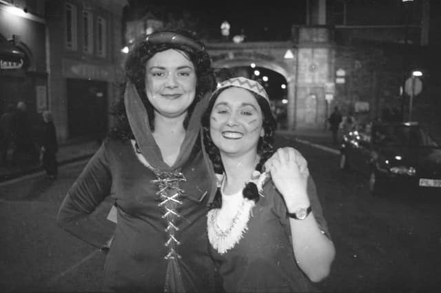 Derry folk all dressed up and partying like it was 1999 on Hallowe'en.