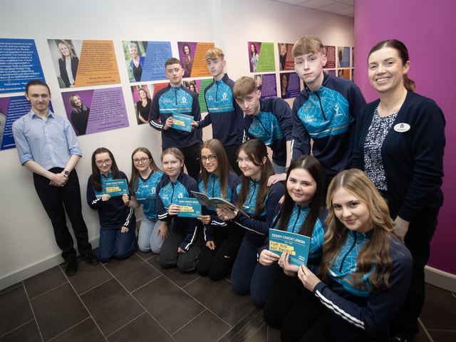The Derry Credit Union Youth Committee pictured at Monday night's Annual General Meeting in St. Mary's College, Derry. (Photos: Jim McCafferty Photography) : .