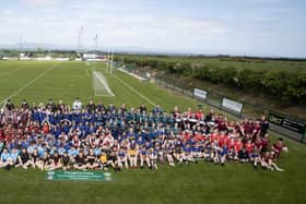 Some of the participants and volunteers at the Fr. Jack Gallagher Memorial Cup at Faughanvale. (Photo: Jim McCafferty)