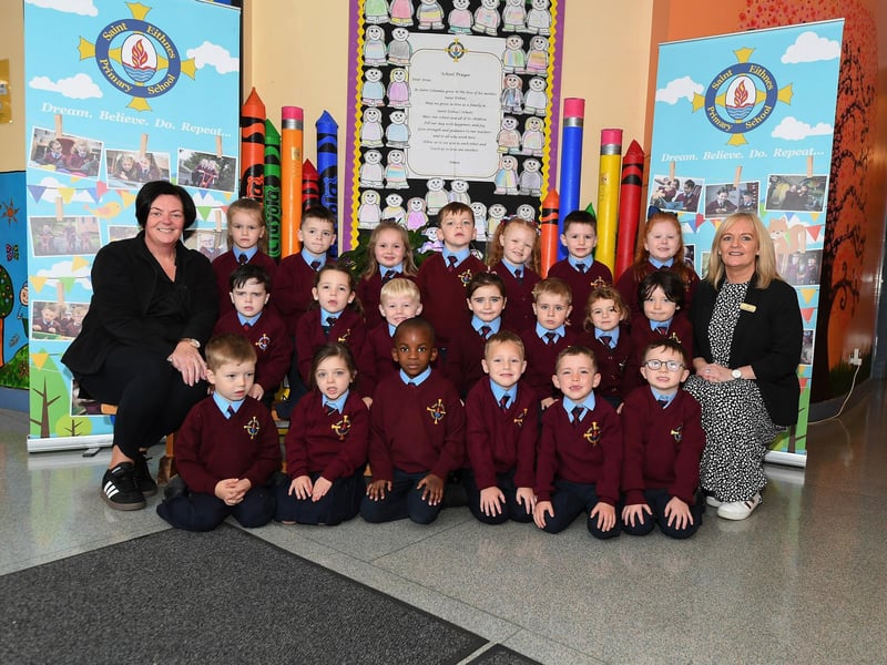 Mrs Flanagan’s P1 class at St. Eithne's Primary School. Included in the photograph is classroom assistant Mrs Cregan.