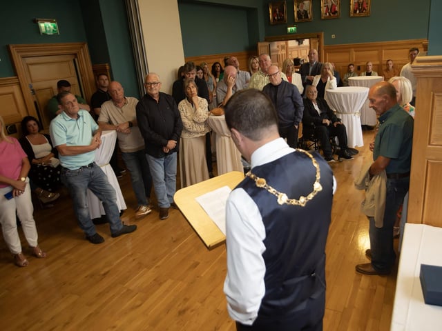A section of the attendance at Friday evening's event in the Guldhall.