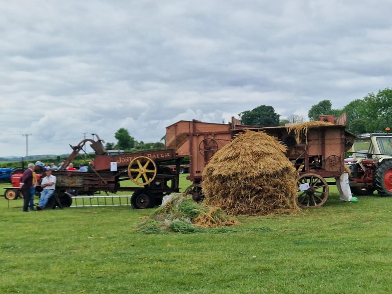 A threshing demonstration.