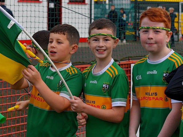 Glen fans at the Ulster Senior Club Championship quarter- final in Celtic Park on Sunday afternoon last. Photo: George Sweeney. DER2246GS – 029