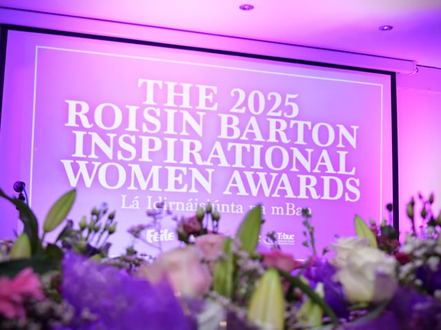 Flowers that were presented to honourees at the event.