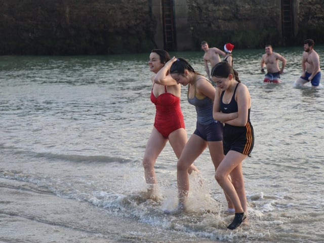 Malin Head Community Christmas Day Swim at Portmor Beach.