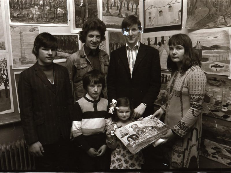 Art competition winners in 1974.