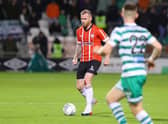 Derry City defender Mark Connolly in action against Shamrock Rovers in Tallaght on Sunday. Photo by Kevin Moore.