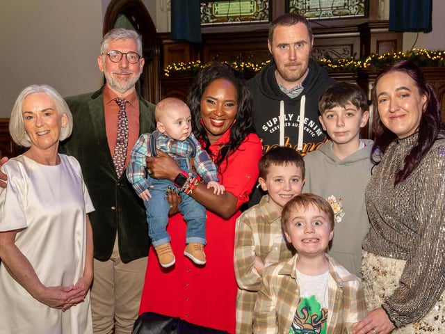 The Mayor Councillor Lilian Seenoi-Barr hosted a Christmas Community event at the Guildhall for people from across the Derry City and Strabane District Council area on Sunday. Picture Martin McKeown. 01.12.24 : Mayor's Community Christmas Party