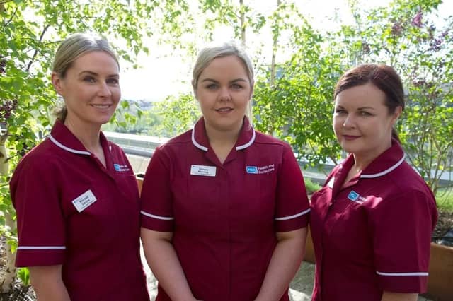 Mairead Devine Stewart, Stacey Murray, Jackie McGee. North West Cancer Centre Clinical Trials Nursing Team