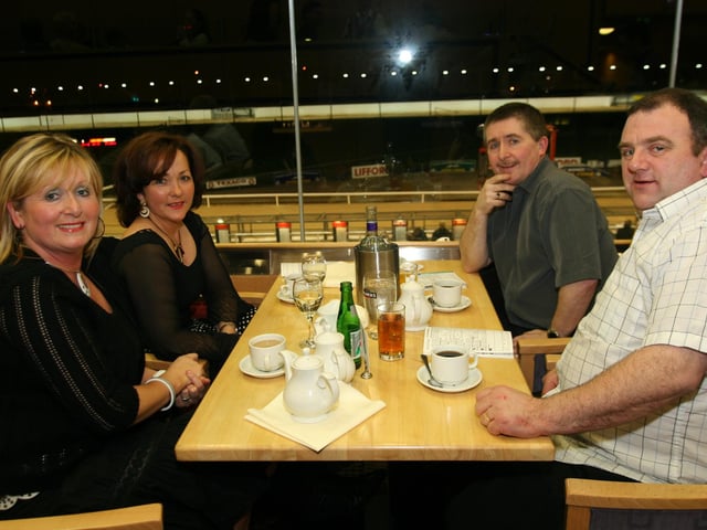 Derry and Donegal people enjoying the Lifford Races in February 2005.