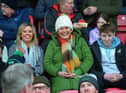 Fans at Derry’s opening National League Division Two gameat Owenbeg on Saturday afternoon. Photo: George Sweeney. DER2305GS – 151