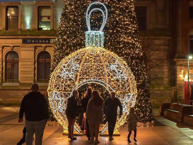 Christmas lights in Derry. Photo:George Sweeney