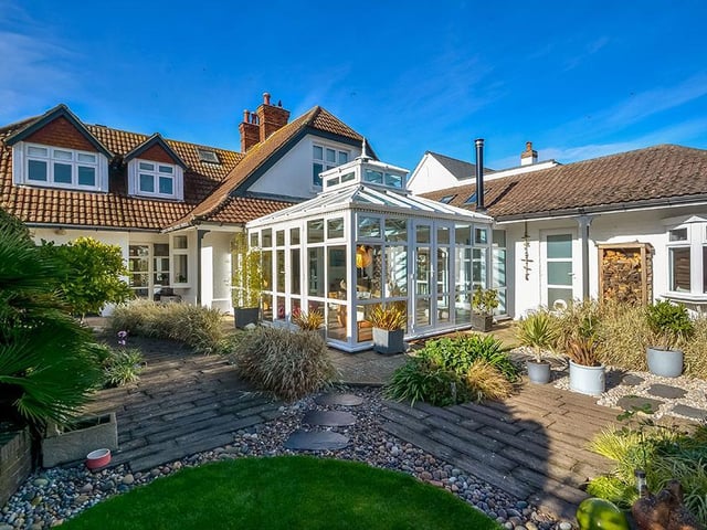 This five bed home in Havant Road, Hayling Island, is on the market for £900,000. It is listed by Fine and Country.