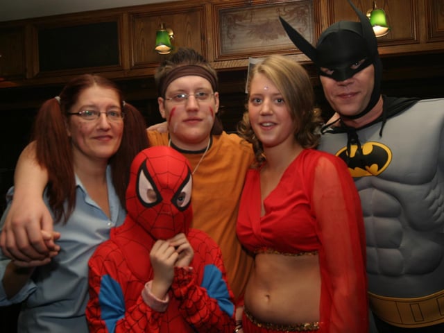Dress up party for Susan's birthday.