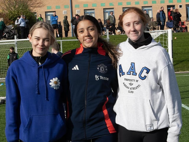 Some of the young female referees on Saturday.