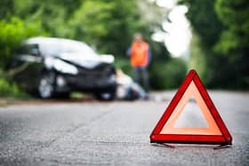 A person was hospitalised after a road traffic accident in Strathfoyle on Monday.