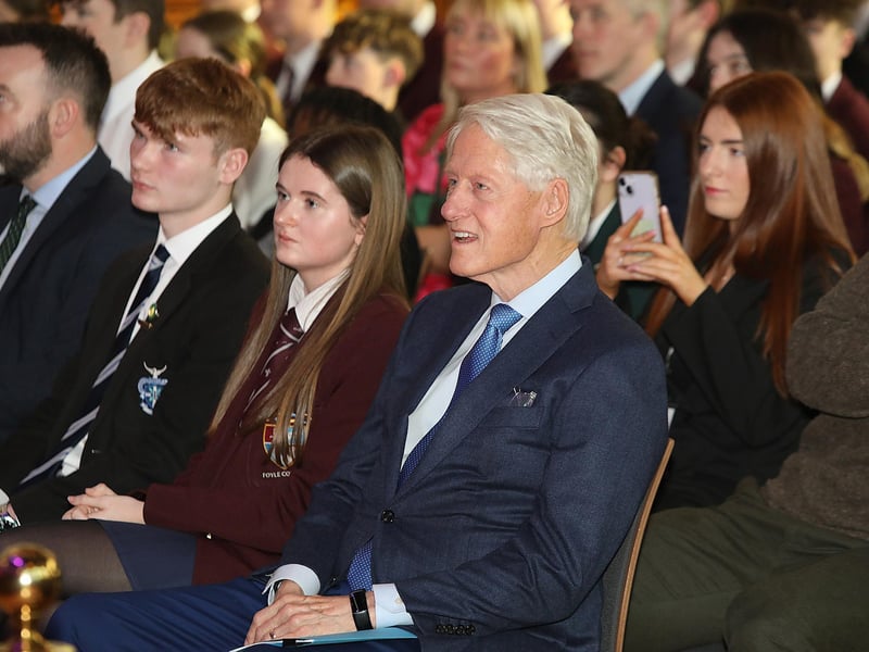 Former US President Bill Clinton visited Derry on Tuesday.